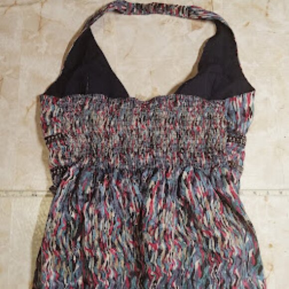 Baby doll empire waist halter dress with ruching skirt bottom - Picture 9 of 16